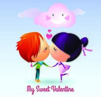 My Sweet Valentine Dia dos Namorados vetor