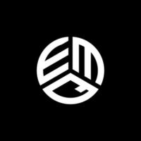 design de logotipo de carta emq em fundo branco. conceito de logotipo de letra de iniciais criativas emq. design de letra emq. vetor