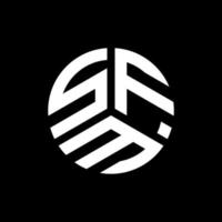design de logotipo de carta sfm em fundo preto. conceito de logotipo de letra de iniciais criativas sfm. design de letra sfm. vetor