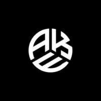 ake design de logotipo de carta em fundo branco. ake conceito de logotipo de letra de iniciais criativas. ake design de letras. vetor