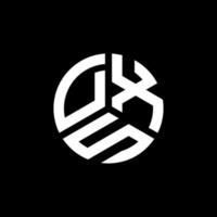 design de logotipo de carta dxs em fundo branco. conceito de logotipo de letra de iniciais criativas dxs. design de letra dxs. vetor