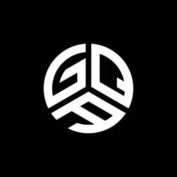 design de logotipo de carta gqa em fundo branco. gqa conceito de logotipo de carta de iniciais criativas. design de letra gqa. vetor
