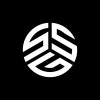 design de logotipo de carta ssg em fundo preto. conceito de logotipo de letra de iniciais criativas ssg. design de letra ssg. vetor