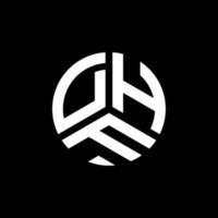 design de logotipo de carta dhf em fundo branco. conceito de logotipo de letra de iniciais criativas dhf. design de letra dhf. vetor
