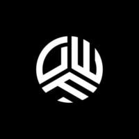 design de logotipo de carta dwf em fundo branco. conceito de logotipo de letra de iniciais criativas dwf. design de letra dwf. vetor