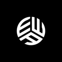 design de logotipo de carta ewa em fundo branco. conceito de logotipo de letra de iniciais criativas ewa. design de letra ewa. vetor