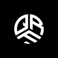 design de logotipo de letra qrf em fundo preto. conceito de logotipo de letra de iniciais criativas qrf. design de letra qrf. vetor