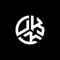design de logotipo de carta dkk em fundo branco. conceito de logotipo de letra de iniciais criativas dkk. design de letra dkk. vetor