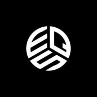 design de logotipo de carta eqs em fundo branco. conceito de logotipo de letra de iniciais criativas eqs. design de letra eqs.