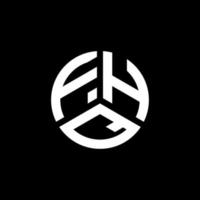 design de logotipo de letra fhq em fundo branco. conceito de logotipo de letra de iniciais criativas fhq. design de letra fhq. vetor