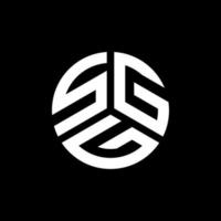 design de logotipo de carta sgg em fundo preto. sgg conceito de logotipo de letra de iniciais criativas. design de letra sgg. vetor