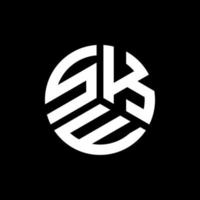 design de logotipo de carta ske em fundo preto. conceito de logotipo de letra de iniciais criativas ske. design de letra ske. vetor
