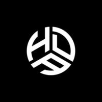 design de logotipo de carta hda em fundo branco. conceito de logotipo de letra de iniciais criativas hda. design de letra hda. vetor