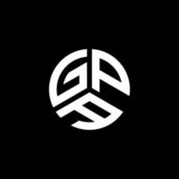 design de logotipo de carta gpa em fundo branco. conceito de logotipo de carta de iniciais criativas gpa. design de letra gpa. vetor
