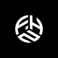 design de logotipo de carta fhn em fundo branco. conceito de logotipo de letra de iniciais criativas fhn. design de letra fhn. vetor