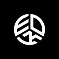 design de logotipo de carta eok em fundo branco. eok conceito de logotipo de letra de iniciais criativas. eok design de letras. vetor
