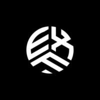 design de logotipo de carta exf em fundo branco. conceito de logotipo de carta de iniciais criativas exf. design de carta exf. vetor