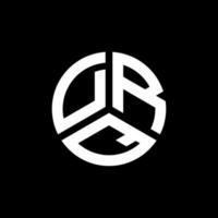 design de logotipo de letra drq em fundo branco. conceito de logotipo de letra de iniciais criativas drq. desenho de letra drq. vetor