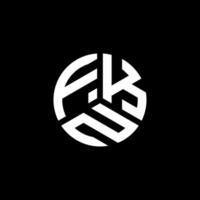 design de logotipo de carta fkn em fundo branco. conceito de logotipo de letra de iniciais criativas fkn. design de letras fkn. vetor
