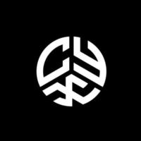 design de logotipo de carta cyx em fundo branco. conceito de logotipo de letra de iniciais criativas cyx. design de carta cyx. vetor
