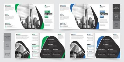 Design de brochura de negócios dobrável quadrado de negócios corporativos