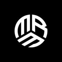 design de logotipo de carta mrm em fundo preto. conceito de logotipo de letra de iniciais criativas mrm. design de letra mrm. vetor