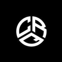 design de logotipo de carta crq em fundo branco. conceito de logotipo de letra de iniciais criativas crq. design de letra crq. vetor