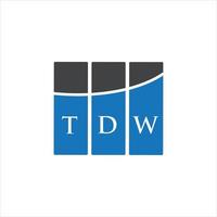 design de logotipo de letra tdw em fundo branco. conceito de logotipo de letra de iniciais criativas tdw. design de letra tdw. vetor