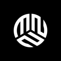 design de logotipo de carta mnn em fundo preto. conceito de logotipo de carta de iniciais criativas mnn. design de letra mnn. vetor