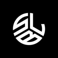 design de logotipo de carta slb em fundo preto. slb conceito de logotipo de letra de iniciais criativas. design de letra slb. vetor