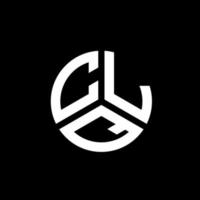 design de logotipo de carta clq em fundo branco. clq conceito de logotipo de letra de iniciais criativas. design de letra clq. vetor