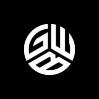 design de logotipo de carta gwb em fundo branco. conceito de logotipo de carta de iniciais criativas gwb. design de letra gwb. vetor