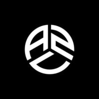 design de logotipo de carta azu em fundo branco. conceito de logotipo de letra de iniciais criativas azu. design de letra azu. vetor