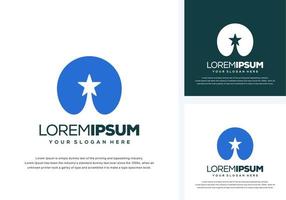 design de logotipo de estrela abstrata vetor