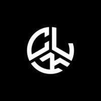design de logotipo de carta clk em fundo branco. clk conceito de logotipo de letra de iniciais criativas. design de letra clk. vetor