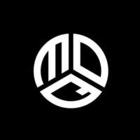 design de logotipo de carta moq em fundo preto. conceito de logotipo de carta de iniciais criativas moq. design de letra moq. vetor