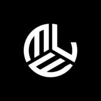 design de logotipo de letra mle em fundo preto. m conceito de logotipo de letra de iniciais criativas. design de letra m. vetor