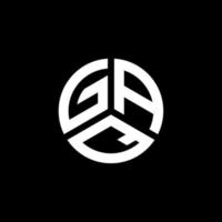 design de logotipo de carta gaq em fundo branco. conceito de logotipo de letra de iniciais criativas gaq. design de letra gaq. vetor