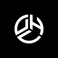 design de logotipo de carta dhv em fundo branco. conceito de logotipo de letra de iniciais criativas dhv. design de letra dhv. vetor