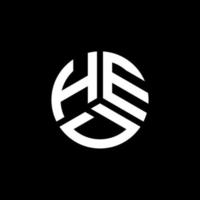 hed design de logotipo de carta em fundo branco. hed conceito de logotipo de letra de iniciais criativas. hed design de letras. vetor