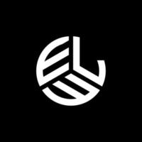 design de logotipo de letra elw em fundo branco. conceito de logotipo de letra de iniciais criativas elw. desenho de letra elw. vetor