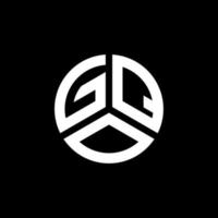 design de logotipo de carta gqo em fundo branco. conceito de logotipo de carta de iniciais criativas gqo. design de letra gqo. vetor