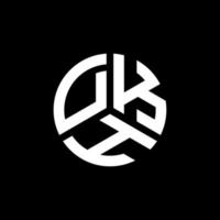 design de logotipo de carta Dkh em fundo branco. conceito de logotipo de letra de iniciais criativas dkh. design de letra dkh. vetor