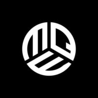 design de logotipo de letra mqe em fundo preto. conceito de logotipo de letra de iniciais criativas mqe. design de letra mqe. vetor