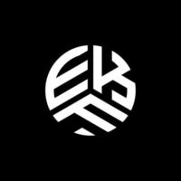design de logotipo de carta ekf em fundo branco. conceito de logotipo de letra de iniciais criativas ekf. design de letra ekf. vetor