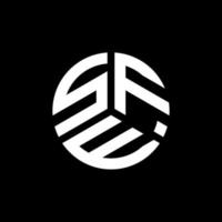 design de logotipo de carta sfe em fundo preto. conceito de logotipo de letra de iniciais criativas sfe. design de carta sfe. vetor