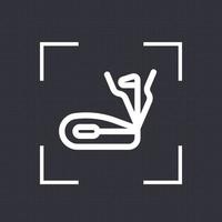 ícone de aparelho elíptico, estilo de linha vetor