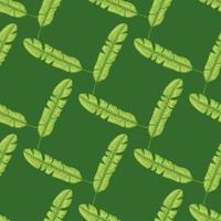 banana deixa ramo tropical pattern.vintage sem costura em estilo de gravura. vetor