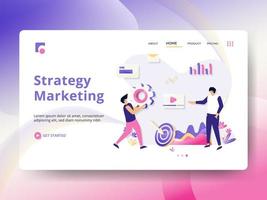 Página de destino do Marketing de estratégia vetor