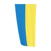 bandeira vertical da ucrânia. bandeira azul amarela ucraniana nacional. bandeirola da ucrânia. vetor